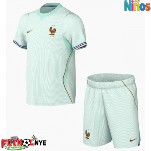 Camiseta Francia Visitante Equipación para niños Mundial 2026 manga corta (+ pantalones cortos)